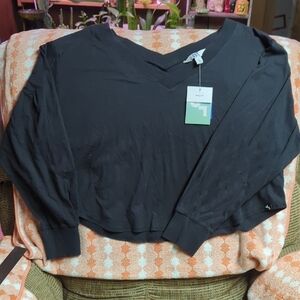 JoyLab Black Crop Long Sleeve Top